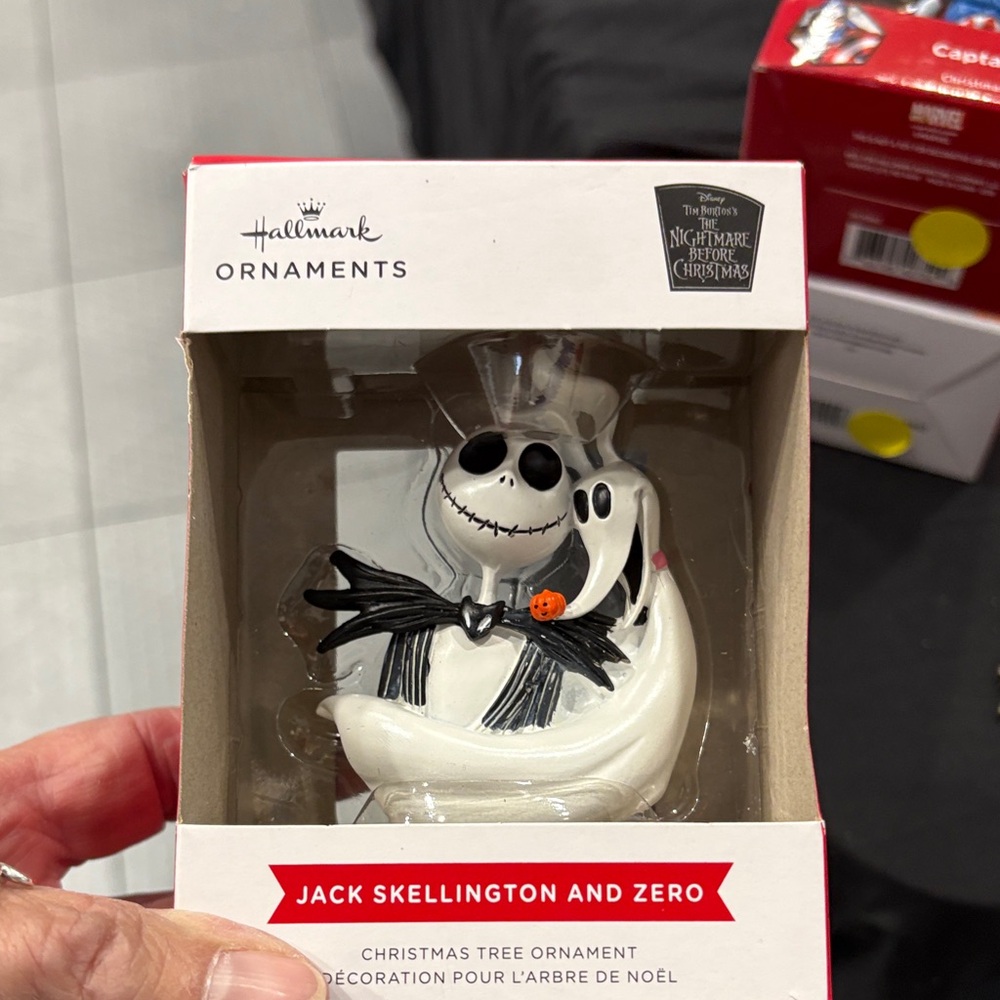 Hallmark Black and White Jack Skellington & Zero Ornament